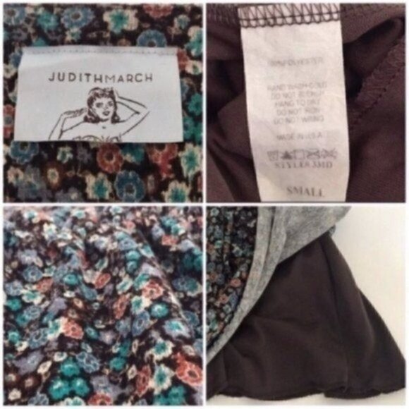 Judith March one bell sleeve one sleeveless sleeve floral dress size small - Picture 7 of 7